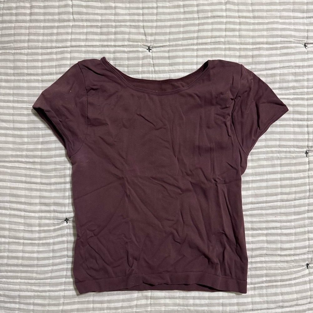 Free People Intimately Cap Sleeve Seamless Cami in Brandy Wine - SIZE XS/S - Picture 4 of 6